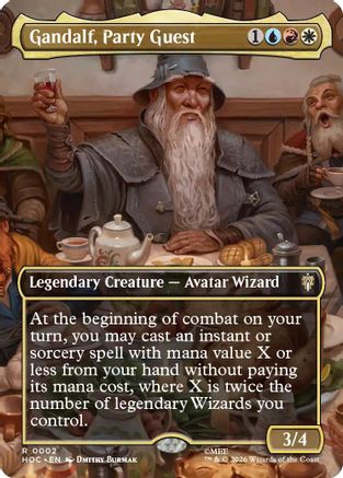 Gandalf, Party Guest (Borderless) (HOC-002) - The Hobbit: Eternal-Legal - Card Brawlers