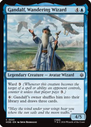 Gandalf, Wandering Wizard (HOB-041) - The Hobbit Foil - Card Brawlers