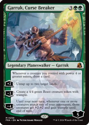 Garruk, Curse Breaker (PPFRA-259) - Promo Pack: Reality Fracture - Card Brawlers
