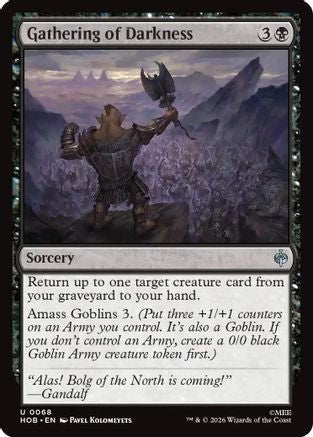 Gathering of Darkness (HOB-068) - The Hobbit Foil - Card Brawlers