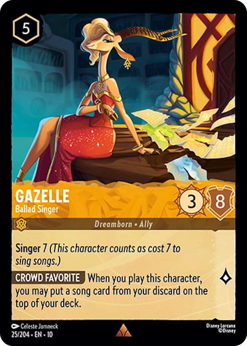Gazelle - Ballad Singer (25/204) [Whispers in the Well] - Card Brawlers