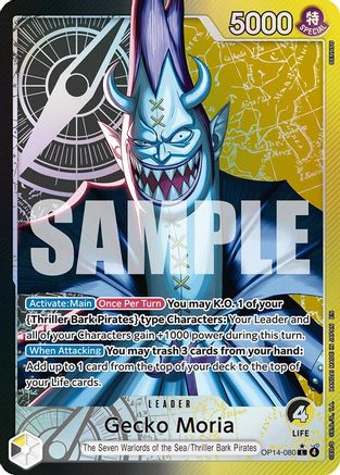 Gecko Moria - OP14-080 (Alternate Art) (OP14-080) - The Azure Sea's Seven Foil - Card Brawlers