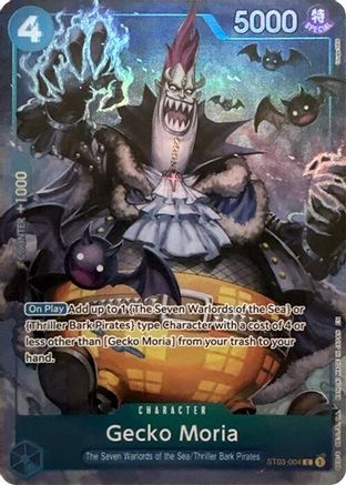 Gecko Moria (Seven Warlords of the Sea Binder Set) (ST03-004) - One Piece Promotion Cards Foil - Card Brawlers