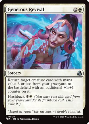Generous Revival (FRA-008) - Reality Fracture Foil - Card Brawlers