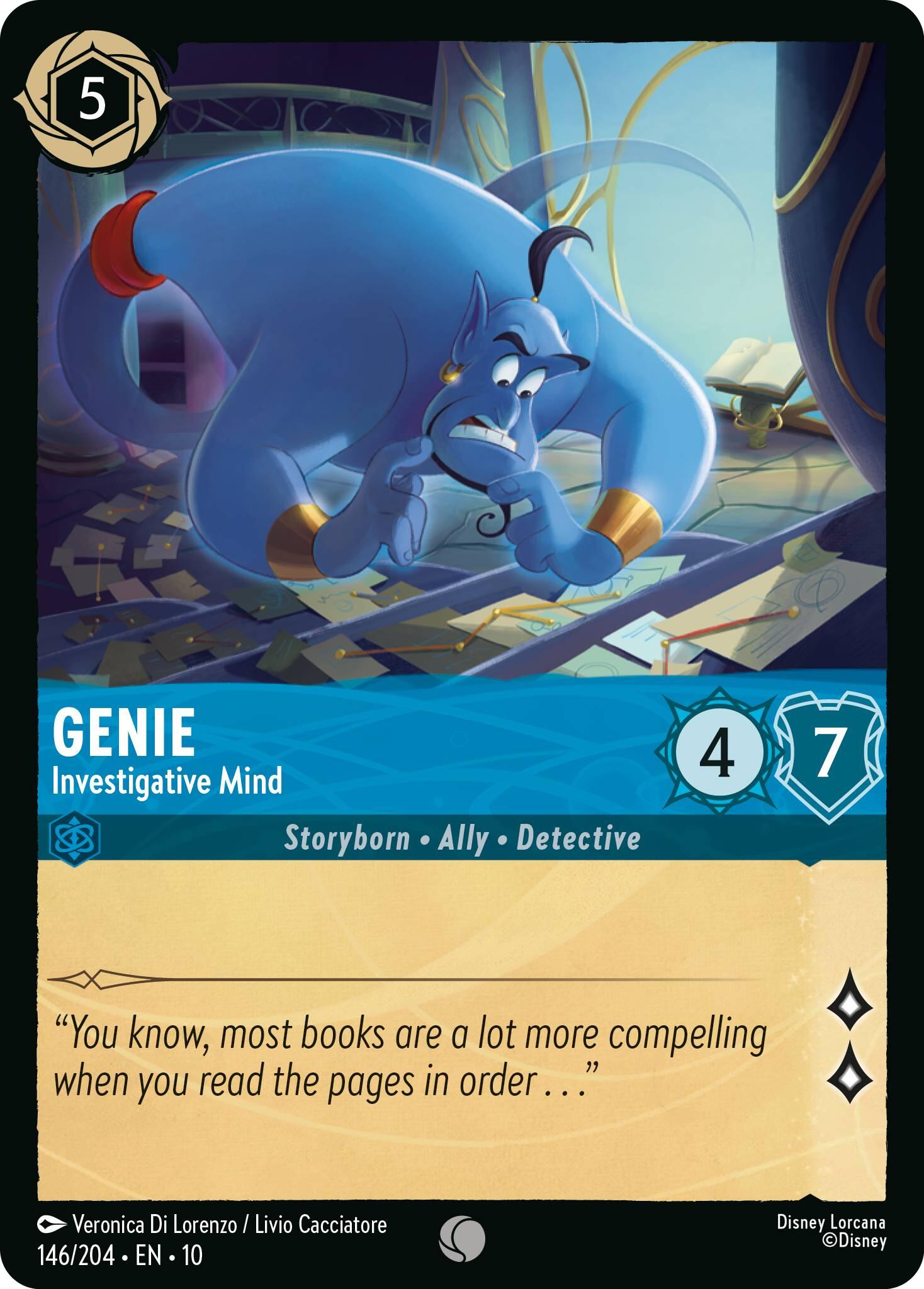 Genie - Investigative Mind (146/204) [Whispers in the Well] - Card Brawlers