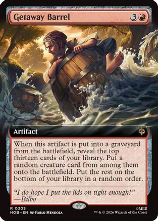 Getaway Barrel (Extended Art) (HOB-303) - The Hobbit - Card Brawlers