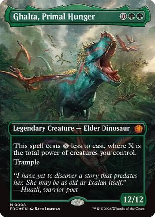 Ghalta, Primal Hunger (Borderless) (FDC-008) - Commander: Foundations Foil - Card Brawlers