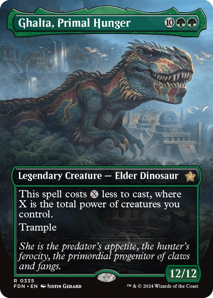 Ghalta, Primal Hunger (Borderless) [Foundations] - Card Brawlers