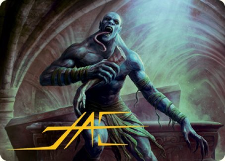 Ghoul Art Card (Gold - Stamped Signature) [Dungeons & Dragons: Adventures in the Forgotten Realms Art Series] - Card Brawlers