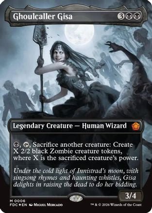 Ghoulcaller Gisa (Borderless) (FDC-006) - Commander: Foundations Foil - Card Brawlers