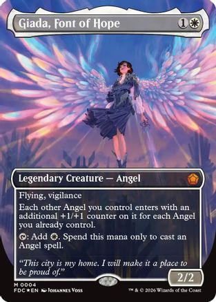 Giada, Font of Hope (Borderless) (FDC-004) - Commander: Foundations Foil - Card Brawlers