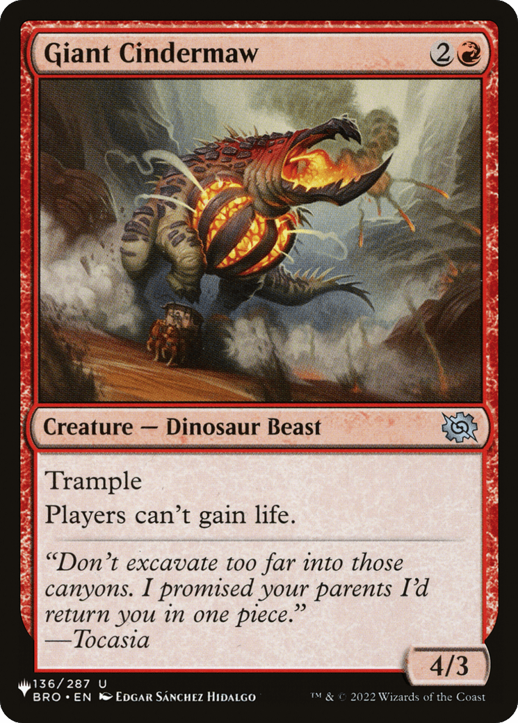 Giant Cindermaw [The List] - Card Brawlers