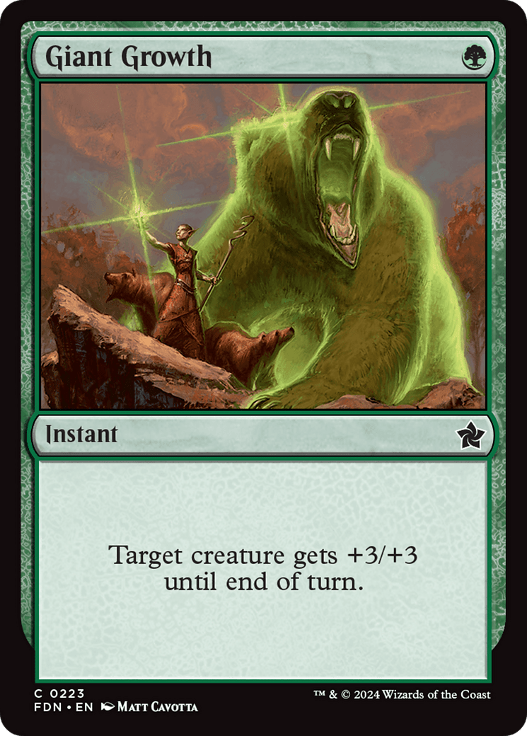 Giant Growth [Foundations] - Card Brawlers