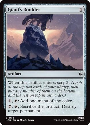 Giant's Boulder (HOB-173) - The Hobbit Foil - Card Brawlers