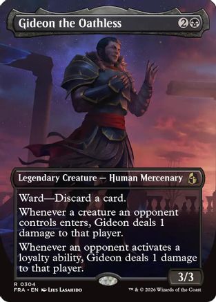 Gideon the Oathless (Borderless) (FRA-304) - Reality Fracture - Card Brawlers