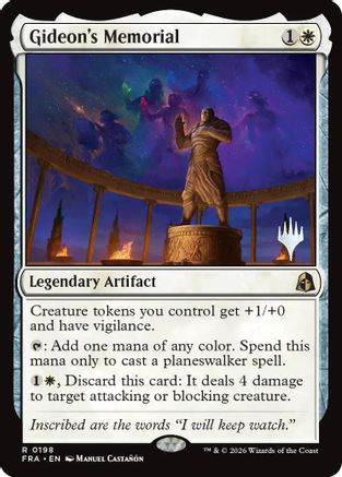 Gideon's Memorial (PPFRA-198) - Promo Pack: Reality Fracture Foil - Card Brawlers