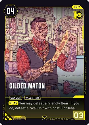 Gilded Maton (045) - Welcome to Night City Retail - Card Brawlers