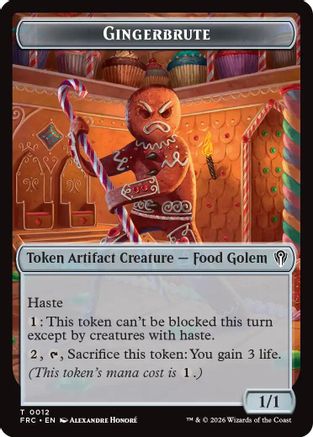 Gingerbrute // Myr Double-Sided Token (FRC-12 // 15) - Commander: Reality Fracture - Card Brawlers