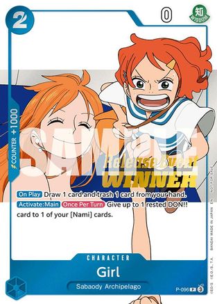 Girl (OP14 Release Event Winner) (P-096) - One Piece Promotion Cards Foil - Card Brawlers