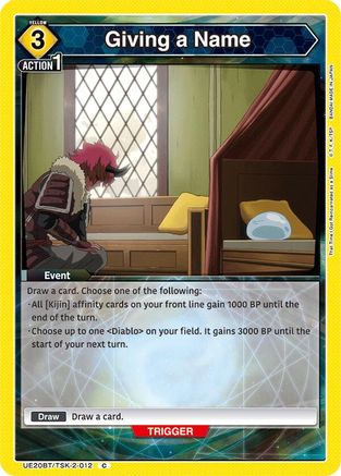 Giving a Name (UE20BT/TSK-2-012) - UE20BT That Time I Got Reincarnated as a Slime - Card Brawlers