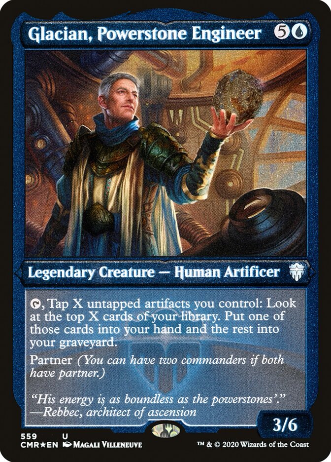 Glacian, Powerstone Engineer (Etched) [Commander Legends] - Card Brawlers