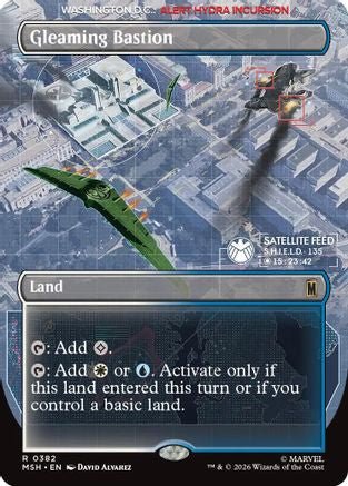 Gleaming Bastion (Borderless) (MSH-382) - Marvel Super Heroes Foil - Card Brawlers