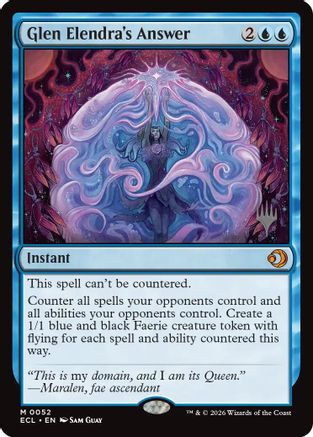 Glen Elendra's Answer (PPECL-052) - Promo Pack: Lorwyn Eclipsed Foil - Card Brawlers