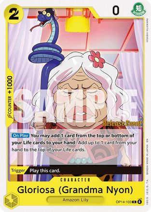 Gloriosa (Grandma Nyon) (OP14-103) - The Azure Sea's Seven Release Event Cards - Card Brawlers