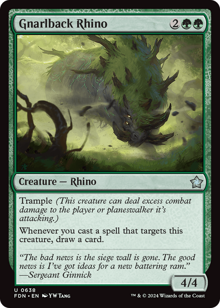 Gnarlback Rhino [Foundations] - Card Brawlers