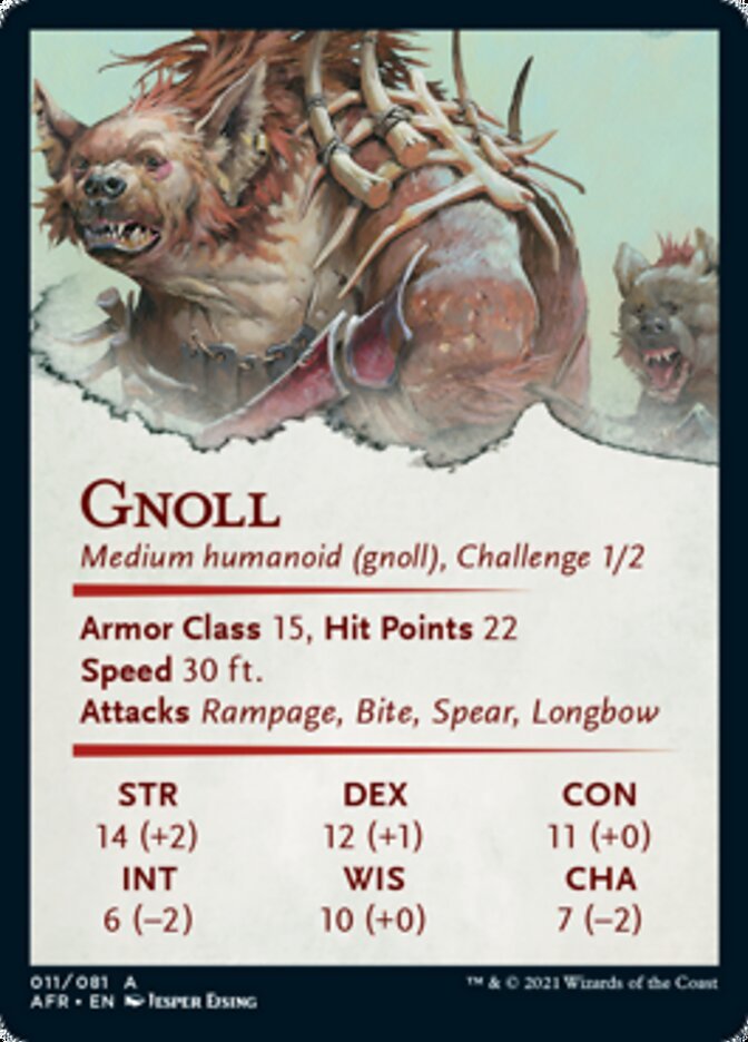 Gnoll Art Card [Dungeons & Dragons: Adventures in the Forgotten Realms Art Series] - Card Brawlers