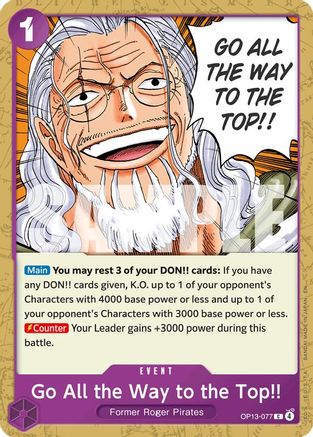 Go All the Way to the Top!! (OP13-077) - Carrying On His Will - Card Brawlers
