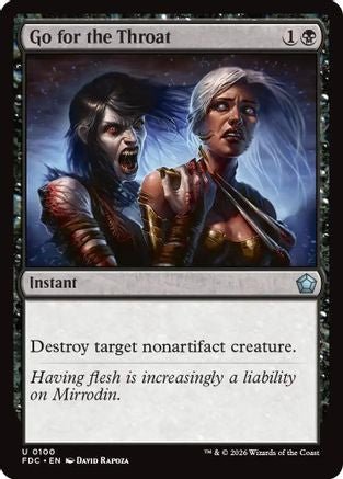 Go for the Throat (FDC-100) - Commander: Foundations - Card Brawlers