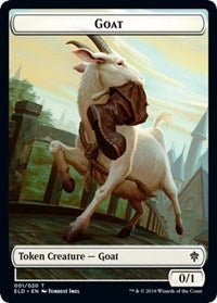 Goat // Food (18) Double - Sided Token [Throne of Eldraine Tokens] - Card Brawlers
