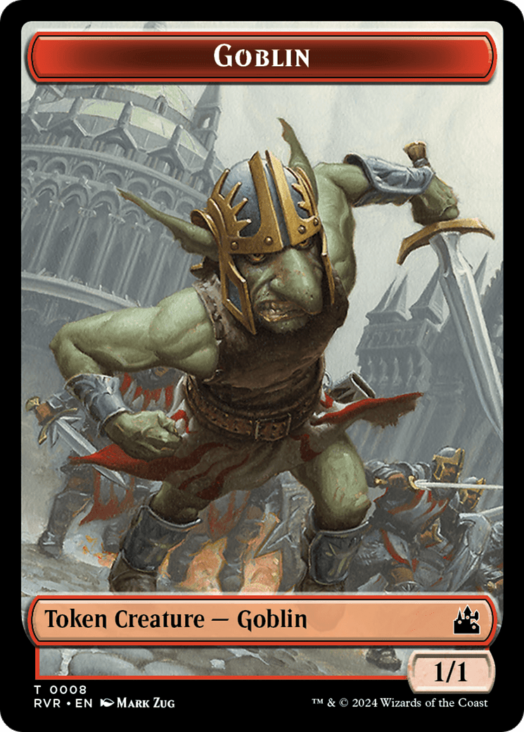 Goblin (0008) // Spirit (0004) Double - Sided Token [Ravnica Remastered Tokens] - Card Brawlers