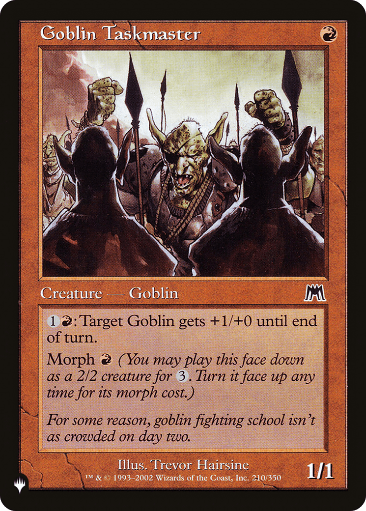 Goblin Taskmaster [The List] - Card Brawlers