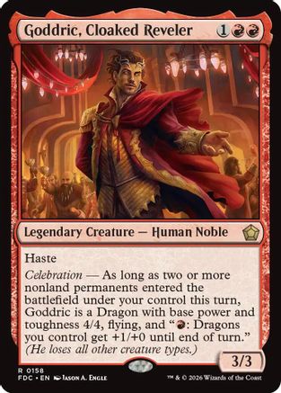 Goddric, Cloaked Reveler (FDC-158) - Commander: Foundations - Card Brawlers