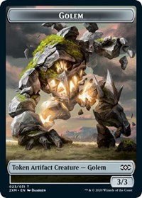 Golem // Elf Warrior Double - Sided Token [Double Masters Tokens] - Card Brawlers