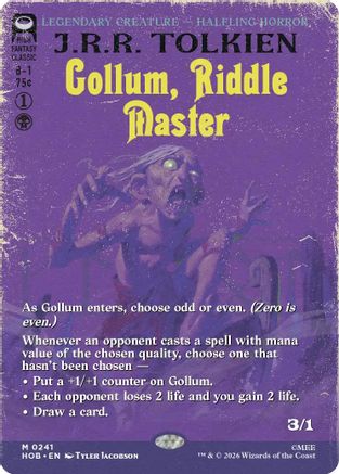 Gollum, Riddle Master (Borderless) (HOB-241) - The Hobbit Foil - Card Brawlers