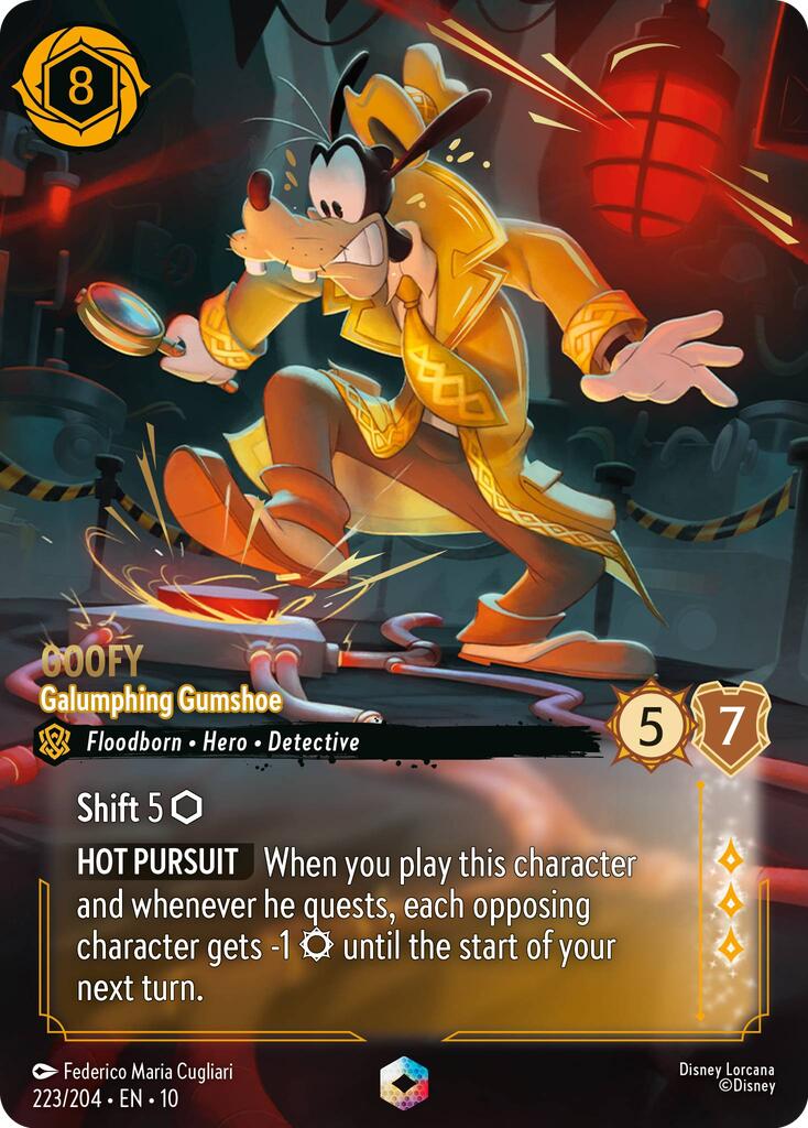 Goofy - Galumphing Gumshoe (Enchanted) (223/204) [Whispers in the Well] - Card Brawlers