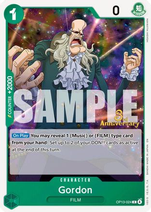 Gordon (OP13-024) - Carrying On His Will: 3rd Anniversary Tournament Cards - Card Brawlers