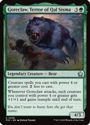 Goreclaw, Terror of Qal Sisma (FDC-208) - Commander: Foundations - Card Brawlers