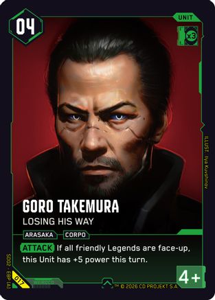 Goro Takemura - Losing His Way (017) - Embracing Power Retail Starter Deck - Card Brawlers