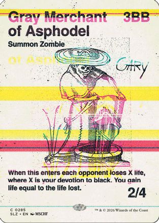Gray Merchant of Asphodel (0285) (SLZ-285) - Secret Lair x MSCHF: The Zeta Set - Card Brawlers