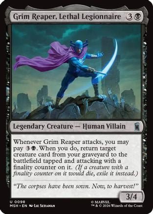 Grim Reaper, Lethal Legionnaire (MSH-098) - Marvel Super Heroes Foil - Card Brawlers