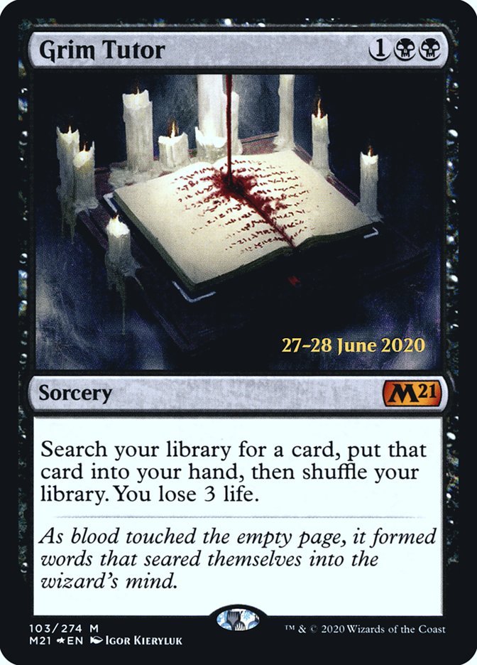 Grim Tutor [Core Set 2021 Prerelease Promos] - Card Brawlers
