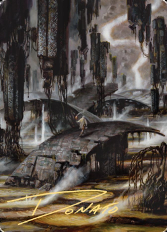 Grimclimb Pathway Art Card (Gold - Stamped Signature) [Zendikar Rising Art Series] - Card Brawlers