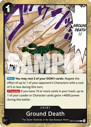 Ground Death (OP14-096) - The Azure Sea's Seven Foil - Card Brawlers