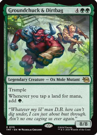 Groundchuck & Dirtbag (TMT-115) - Teenage Mutant Ninja Turtles Foil - Card Brawlers