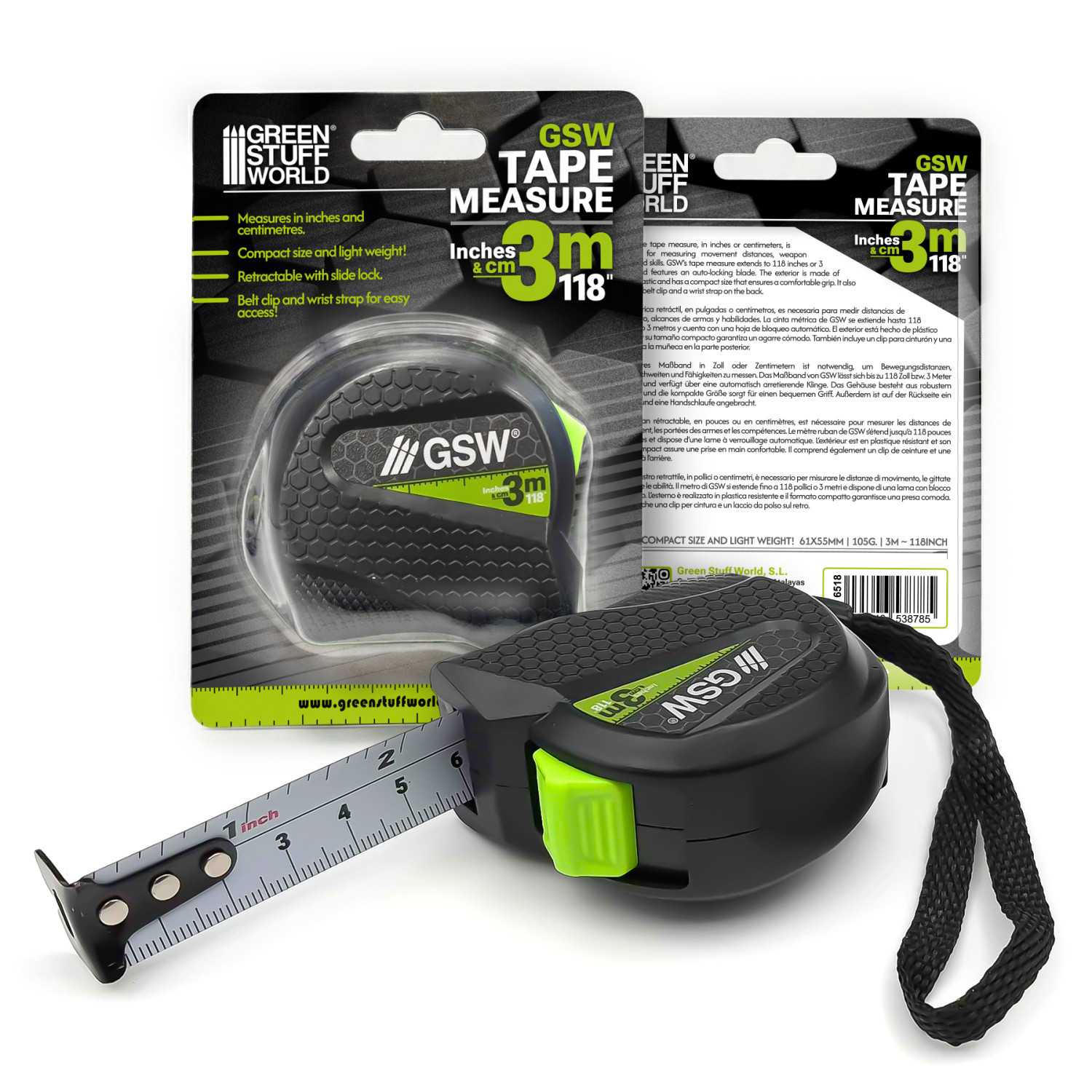 Green Stuff World - Tape Measure – Centimeters and Inches - Green Stuff World - Card Brawlers | Quebec | Canada |