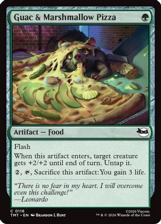 Guac & Marshmallow Pizza (TMT-116) - Teenage Mutant Ninja Turtles - Card Brawlers